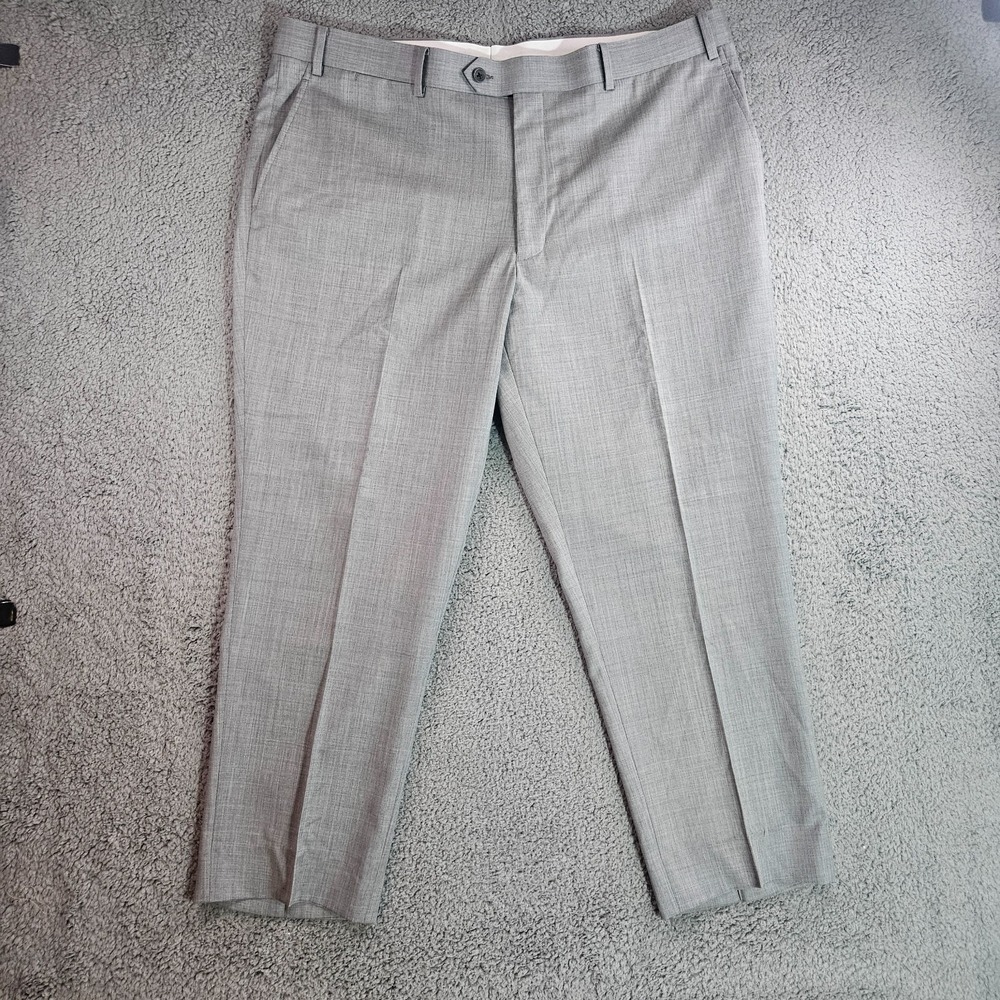 Paul Betenly Dress Pants Men‎ Size 41 x27.5 100% Wool Textured Gray
